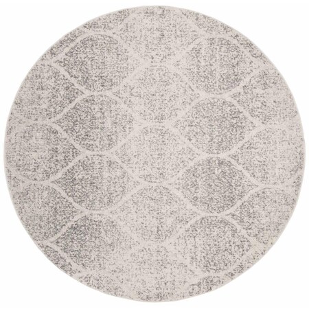 Safavieh 4 x 4 ft. Madison Power Loomed Round Area Rug; Ivory & Silver MAD604B-4R